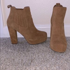 Lightly used Jeffrey Campbell Abby suede boot.